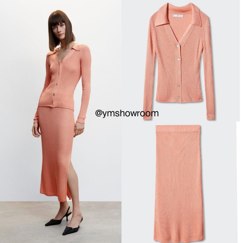 MANGO Viscose Cardigan/skirt